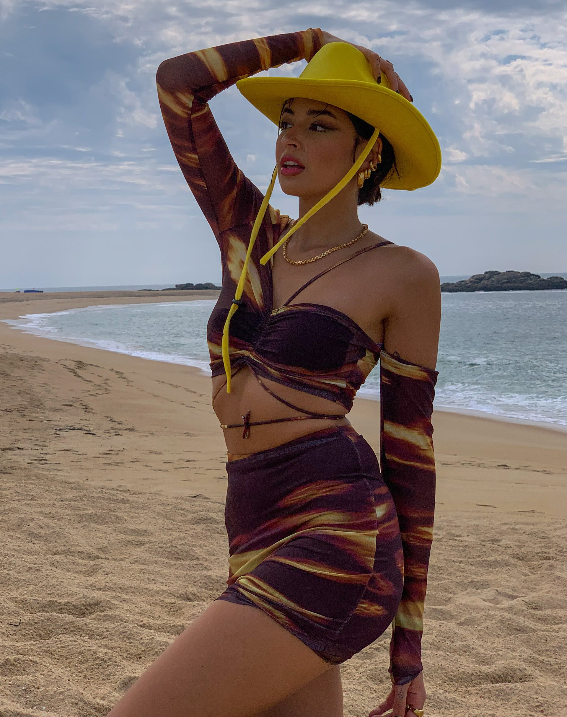 Bild von MOTEL X IRIS Tapi Crop Top in Bleach Drip