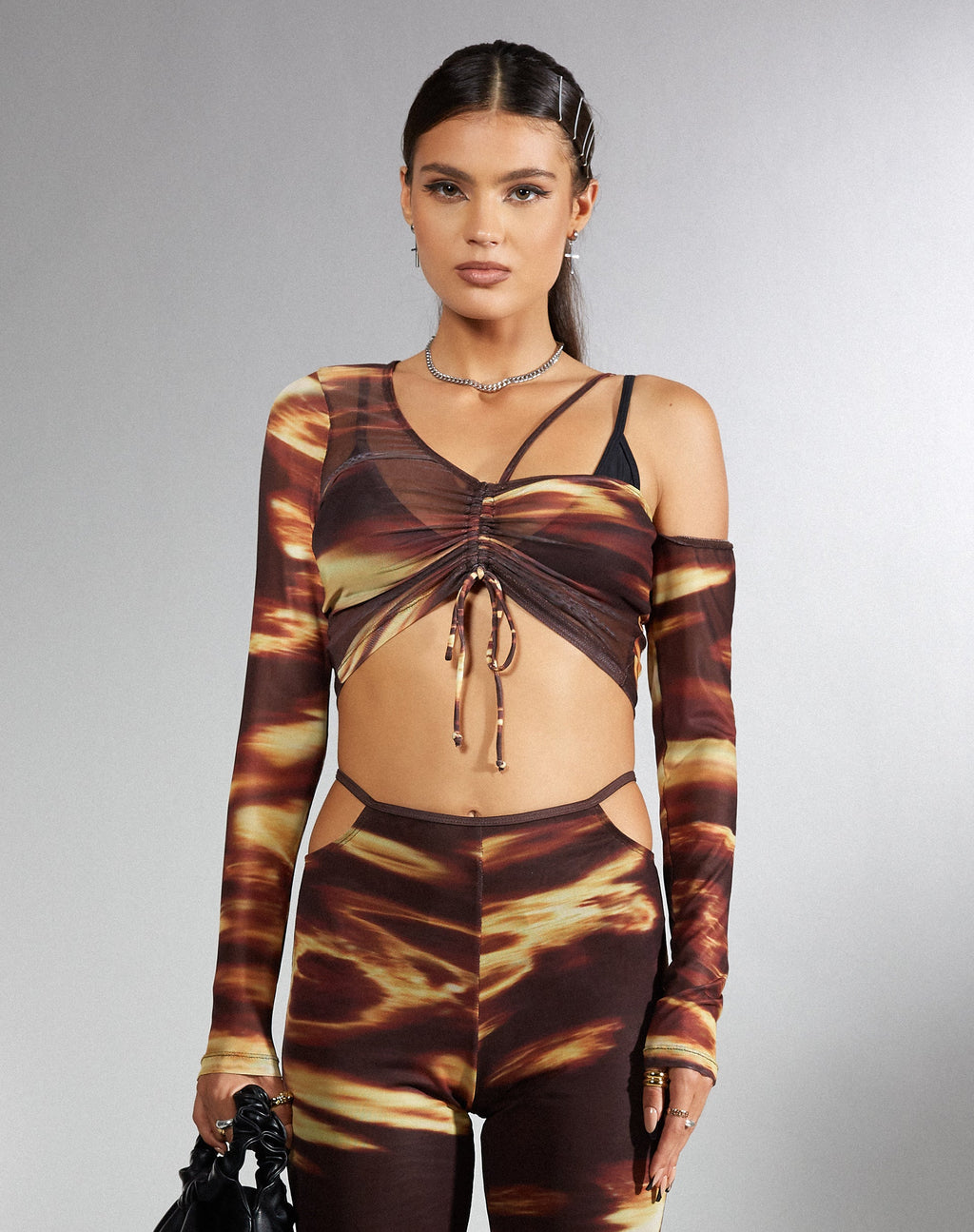 Tapi Crop Top in Bleach Drip