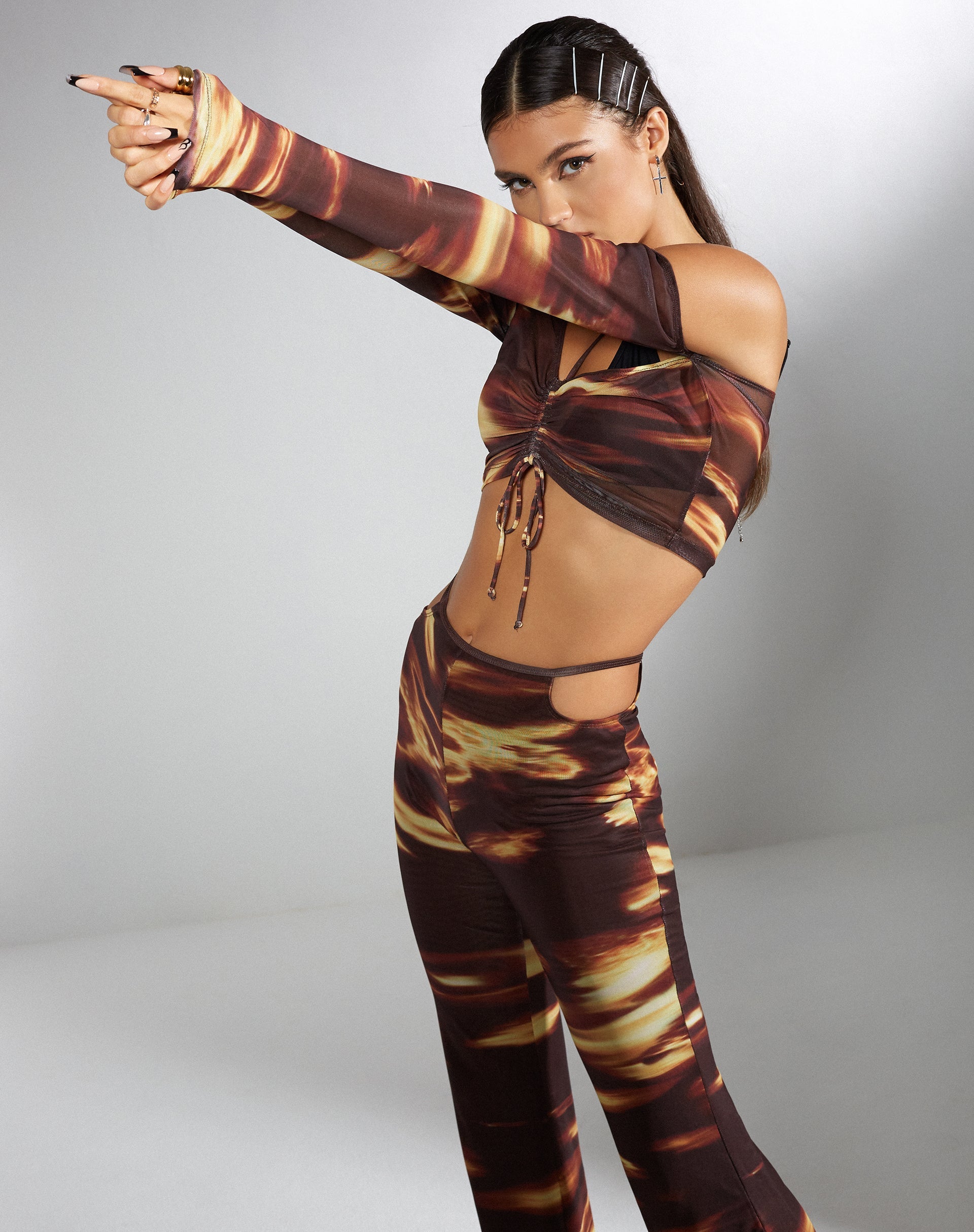Bild von MOTEL X IRIS Tapi Crop Top in Bleach Drip