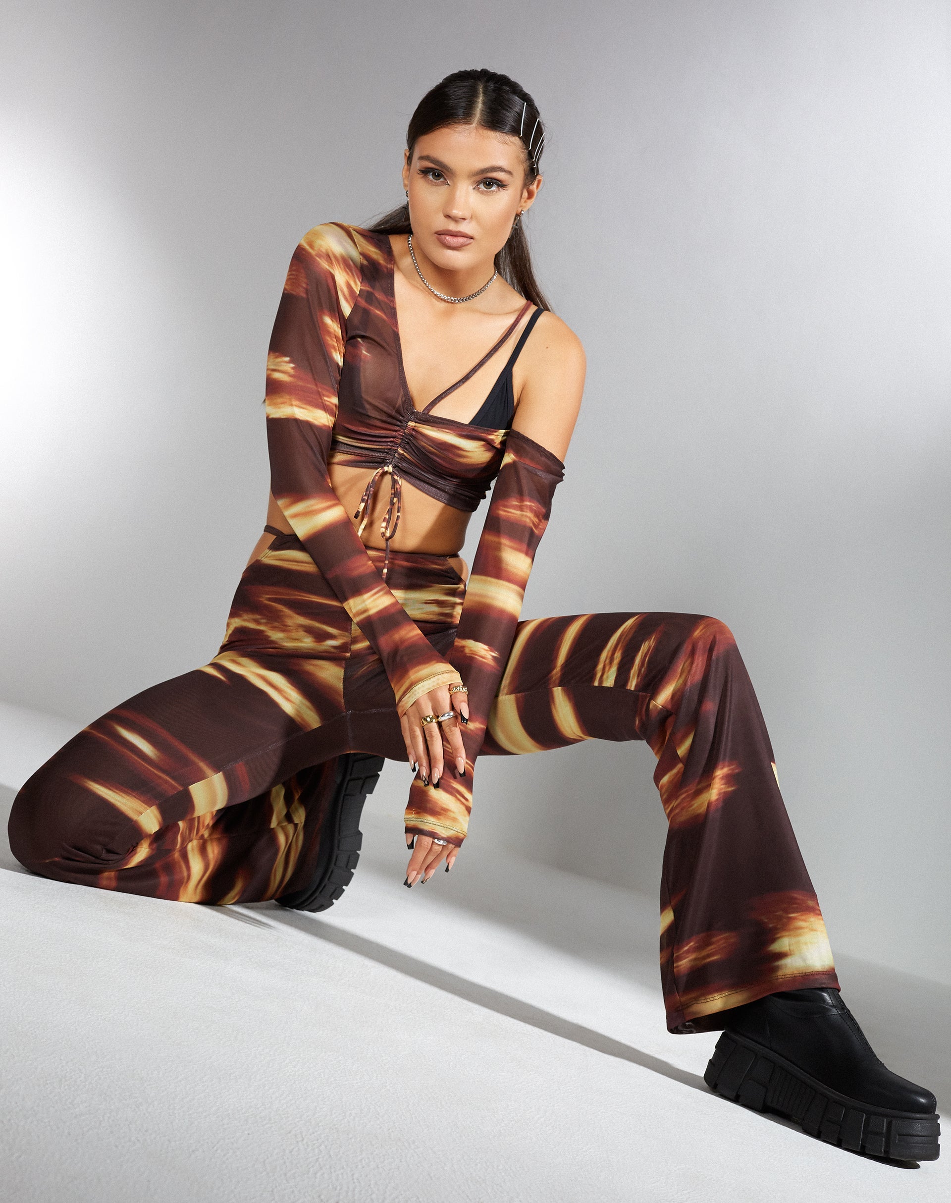 Bild von MOTEL X IRIS Tapi Crop Top in Bleach Drip