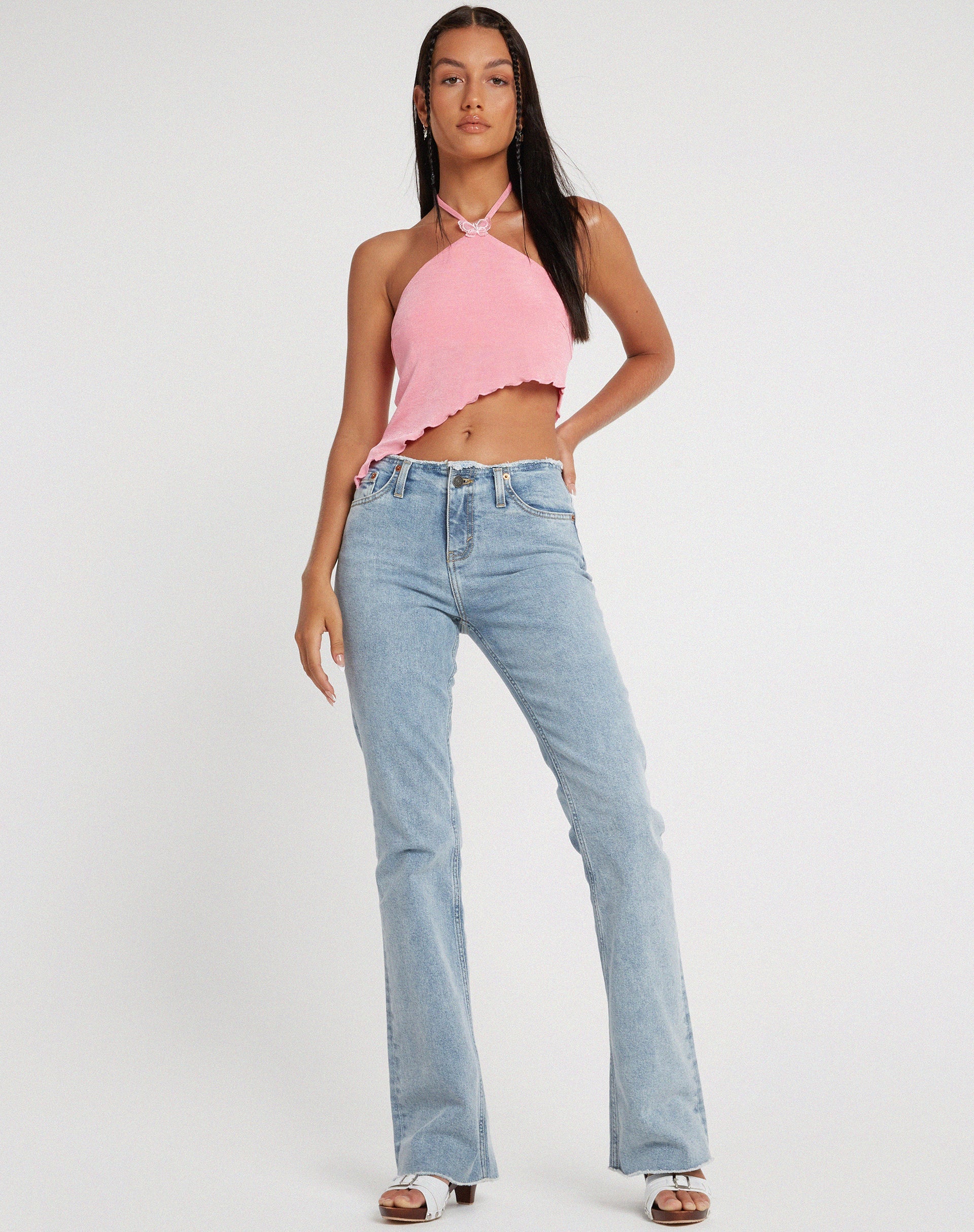 Bild von Tarkip Crop Top aus Krepp in Rosa