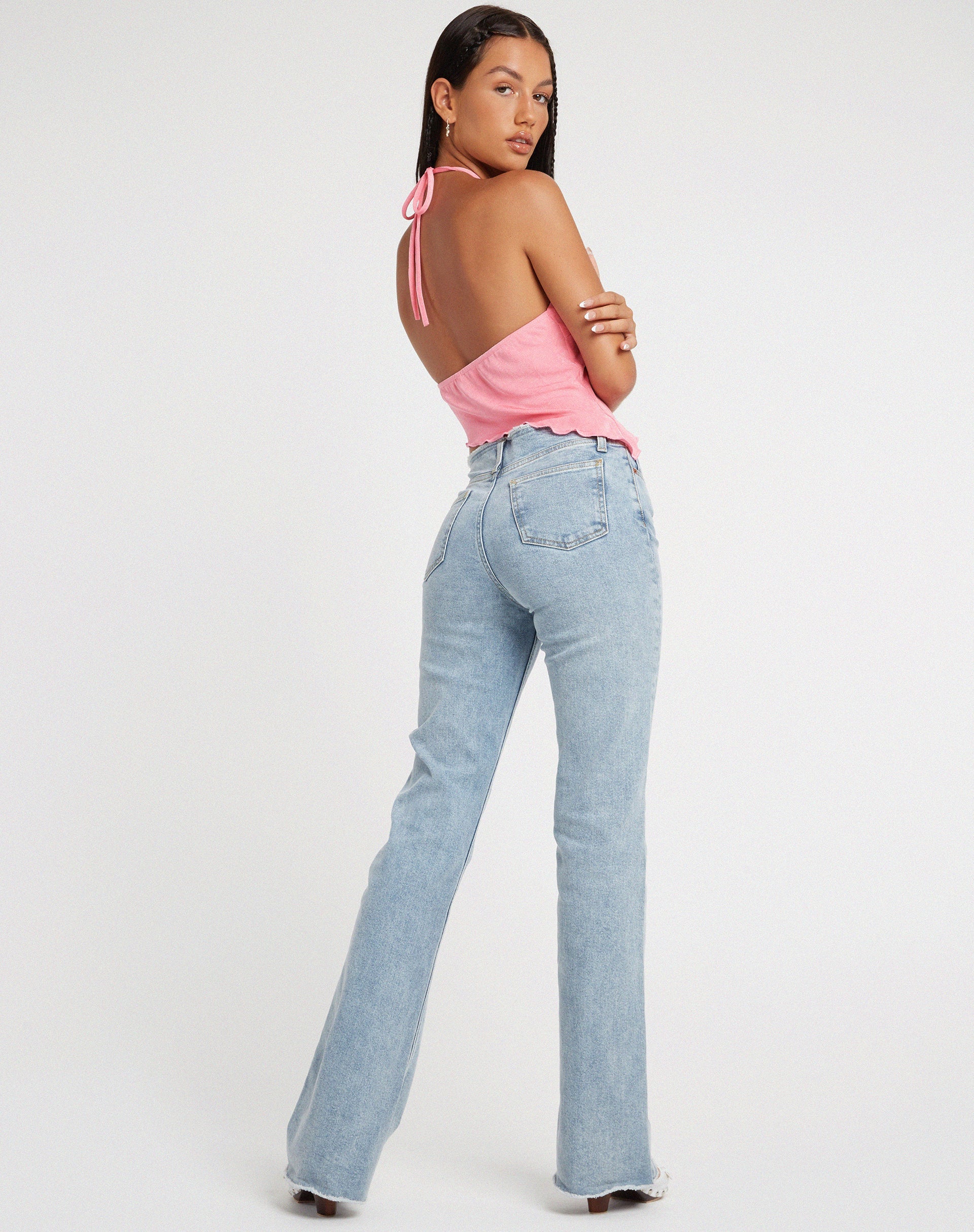 Bild von Tarkip Crop Top aus Krepp in Rosa
