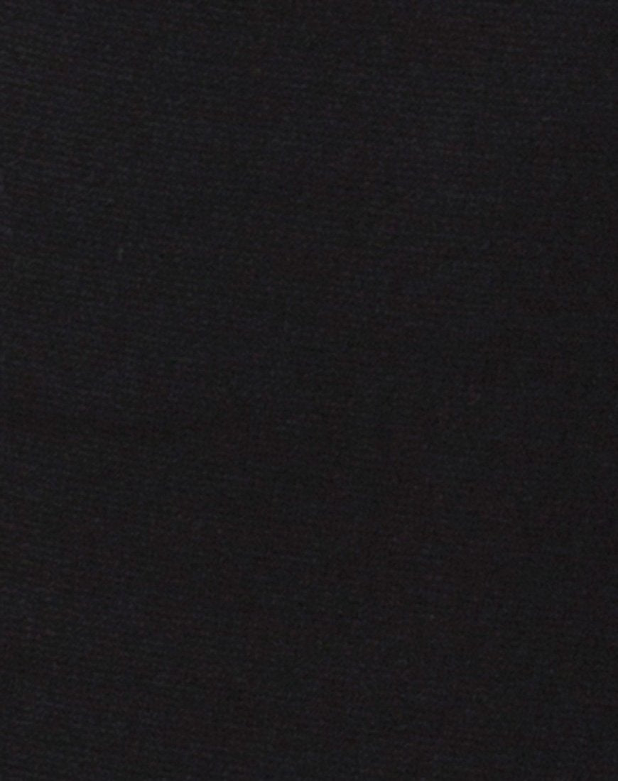 Image of Tashi Bodycon Kleid in Schwarz mit Diamantenring Schwarz