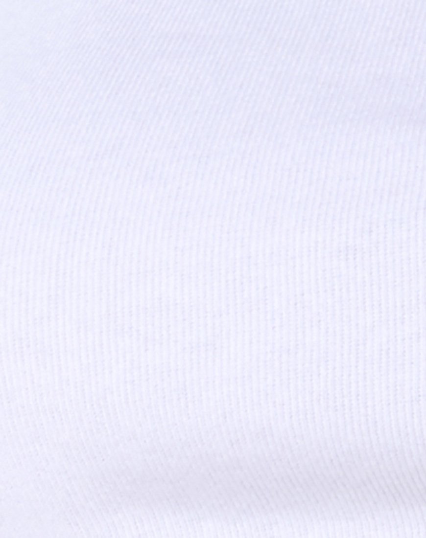 Bild von Tasve Crop Top in Rippe Weiß