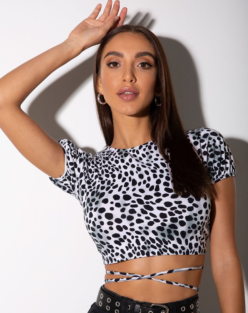 Tasya Top in Dalmatiner Schwarz und Weiß