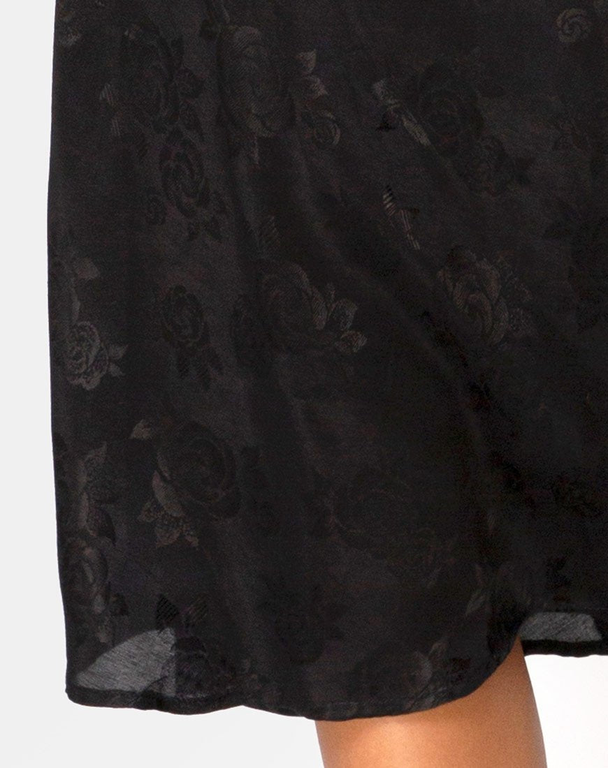 Bild von Tauri Midirock aus Satin Rose Schwarz