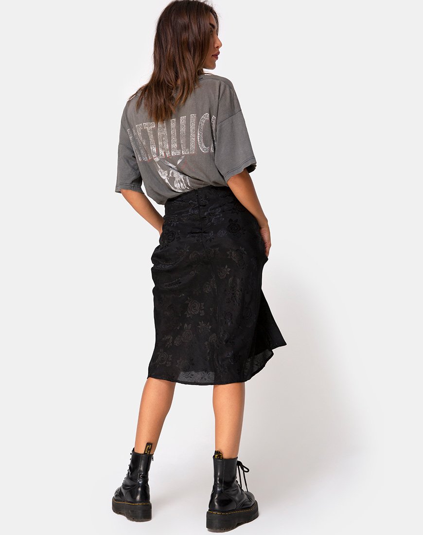 Bild von Tauri Midirock aus Satin Rose Schwarz