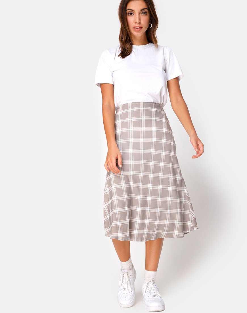 Bild von Tauri Midirock in Grunge Check Taupe