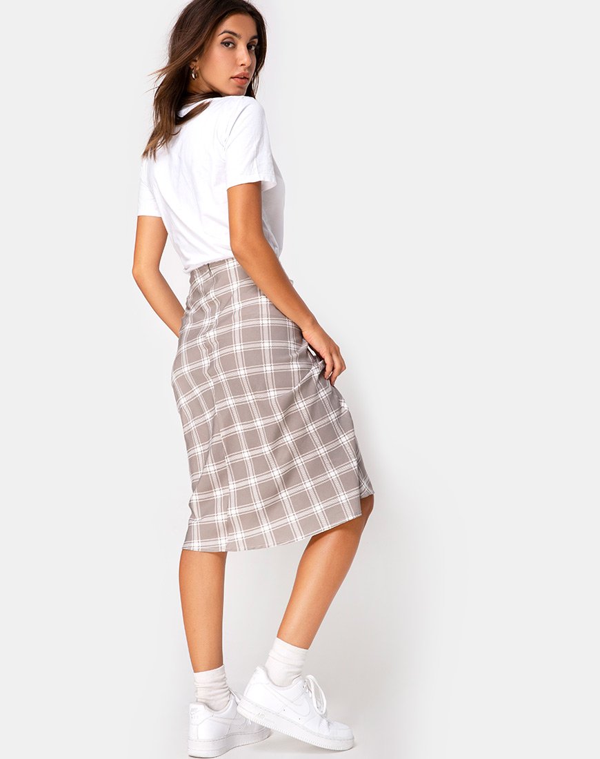 Bild von Tauri Midirock in Grunge Check Taupe