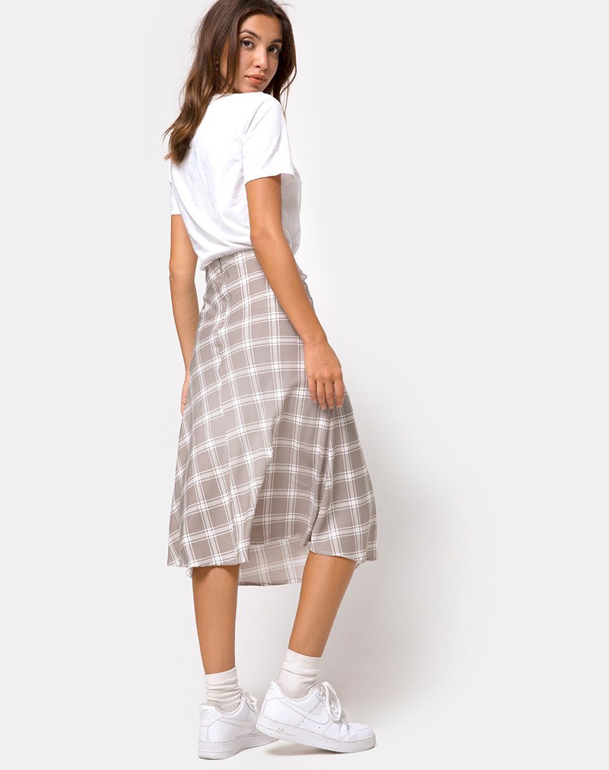 Bild von Tauri Midirock in Grunge Check Taupe