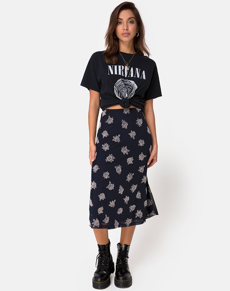 Bild von Tauri Midirock in Schwarz Flock Rose
