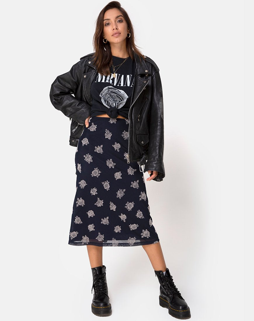 Bild von Tauri Midirock in Schwarz Flock Rose