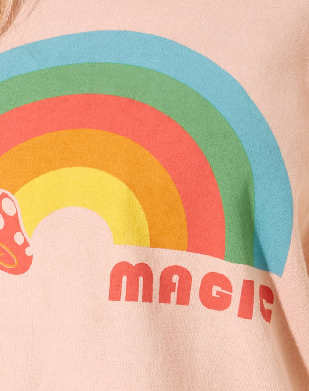 Ted Sweatshirt in Wash Out Pfirsich Pilz