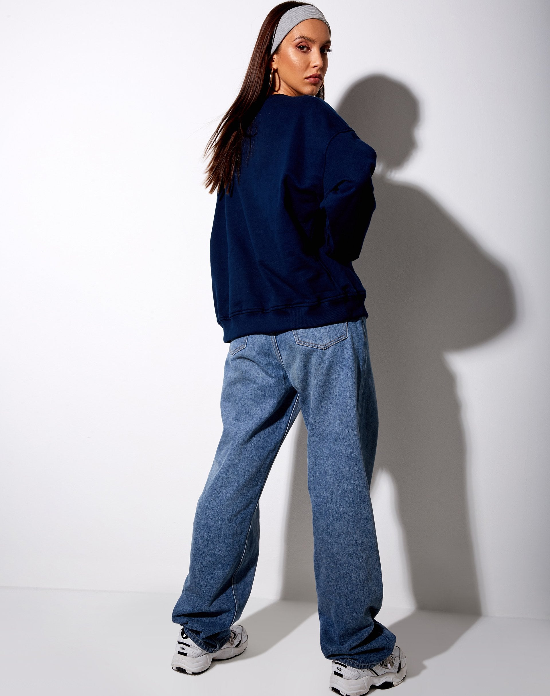 Image of Ted Sweatshirt in Marineblau Emotionally Unavailable