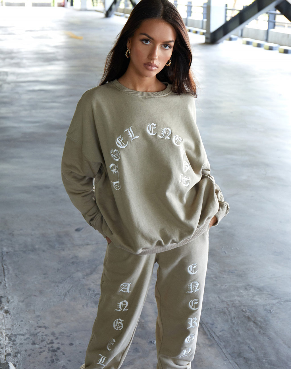 Ted Sweatshirt aus Eukalyptus mit 'Angel Energy'-Stickerei