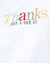 Weißes Dankeschön Have A Nice Day Embro