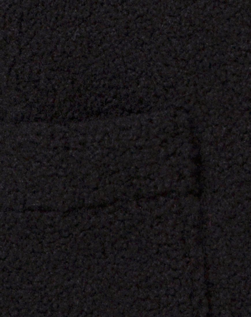Image of Teddybär-Wollmantel in Schwarz