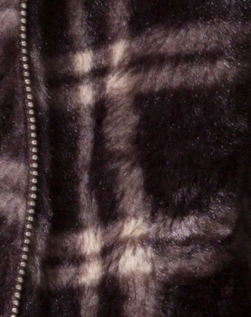 Image of Teddy Mantel in Braun Match Check