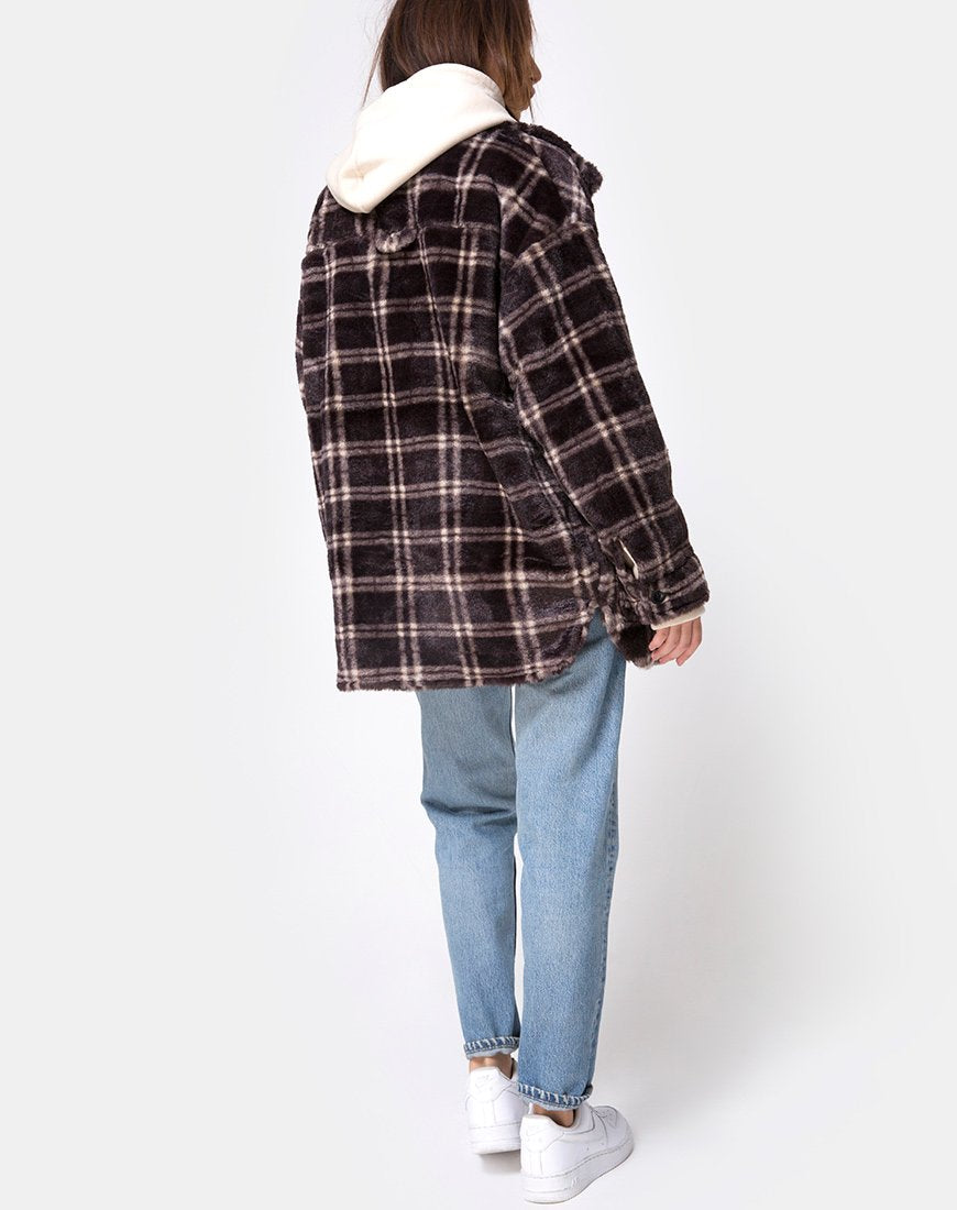 Image of Teddy Mantel in Braun Match Check
