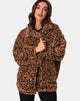 Image of Teddybär Pelzmantel in Braun Leopard