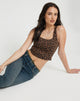 Bild von Teisa Crop Top in Braun Leopard Daze