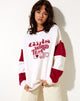 Bild von Tetty Sweatshirt in Elfenbein Rot Adrenalin Girls World Team