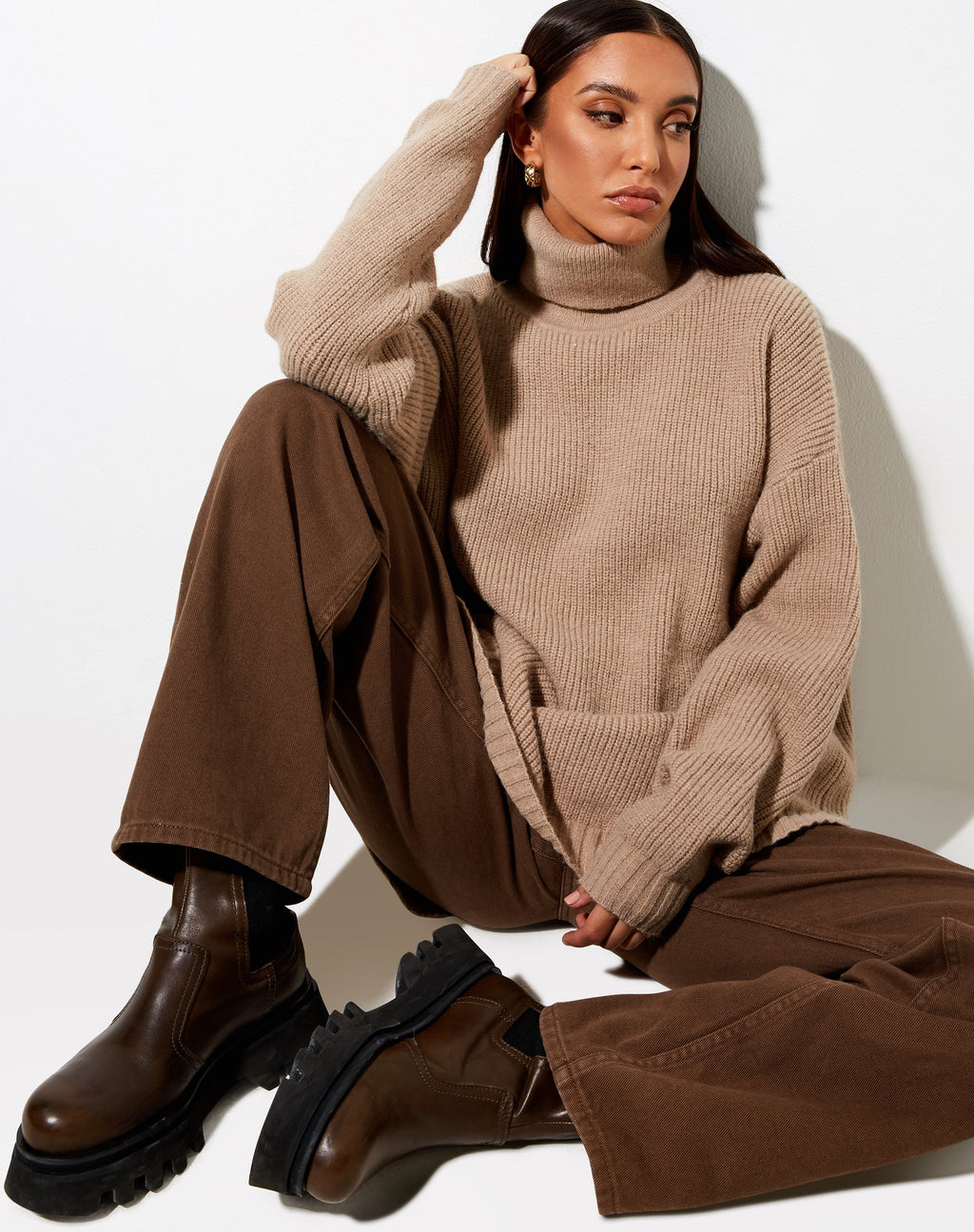 Thach Pullover in Grau Beige