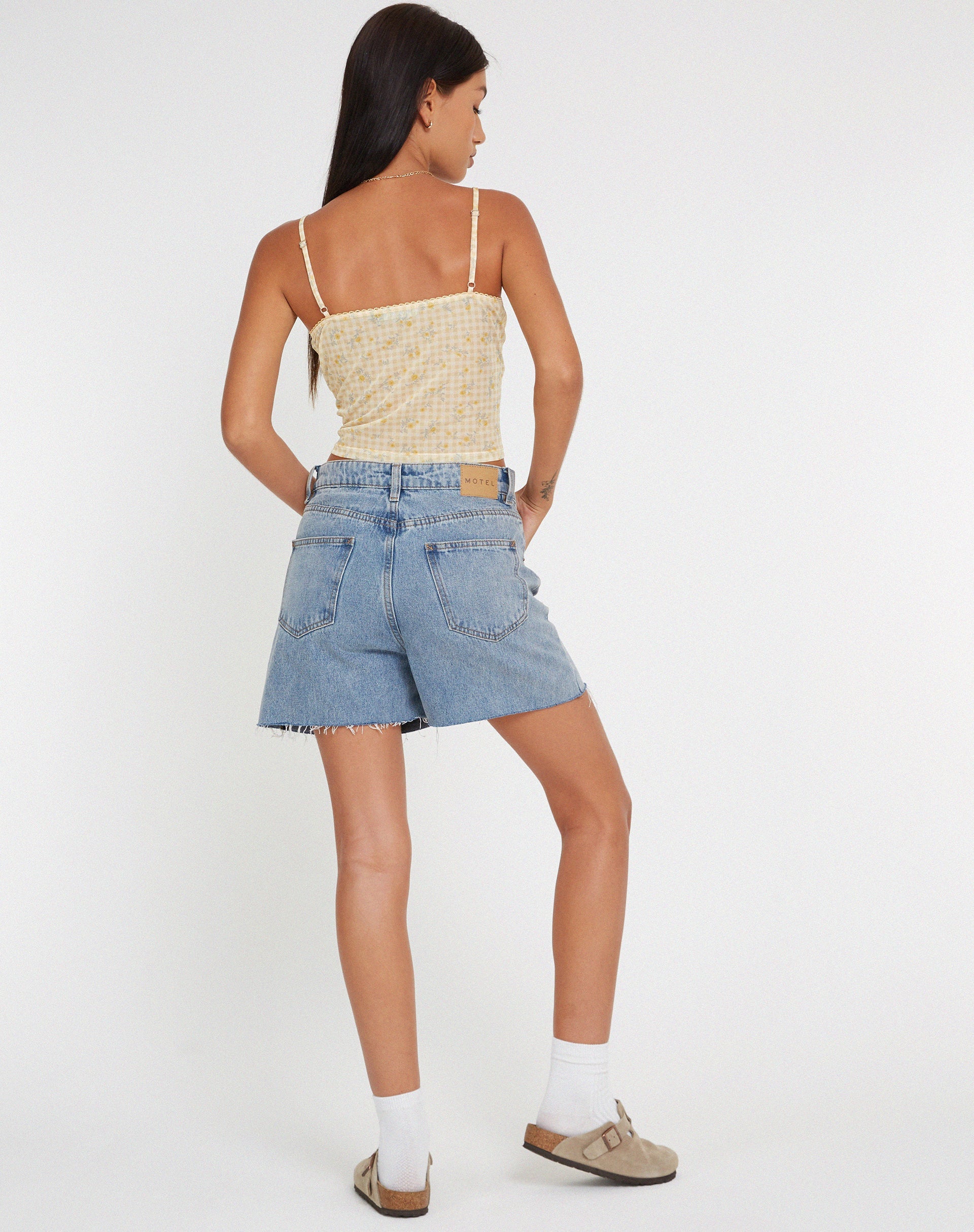 Bild von Tiava Cami Top in Gingham Floral Gelb