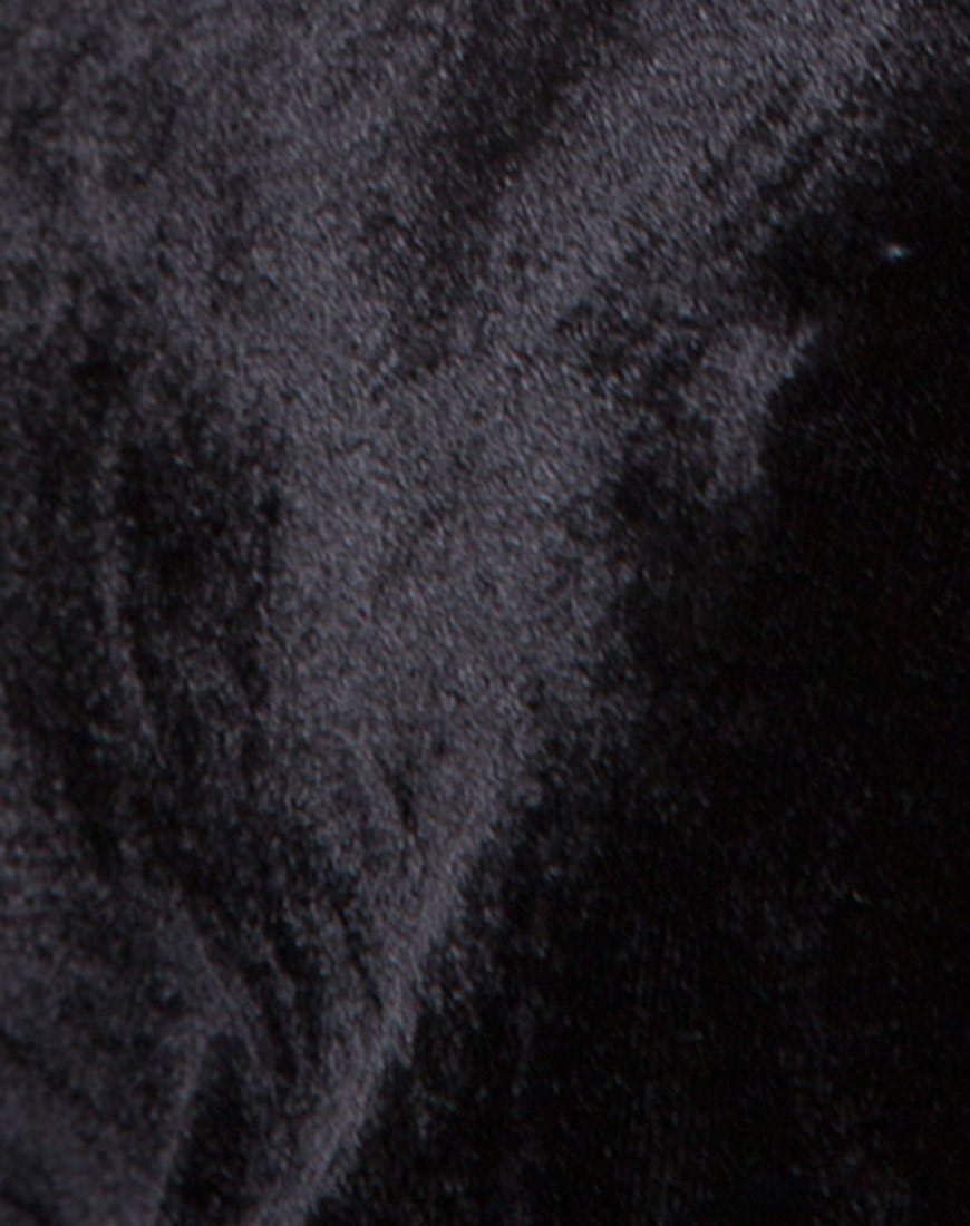 Bild von Tacita Slip Dress in Velvet Diamond Schwarz