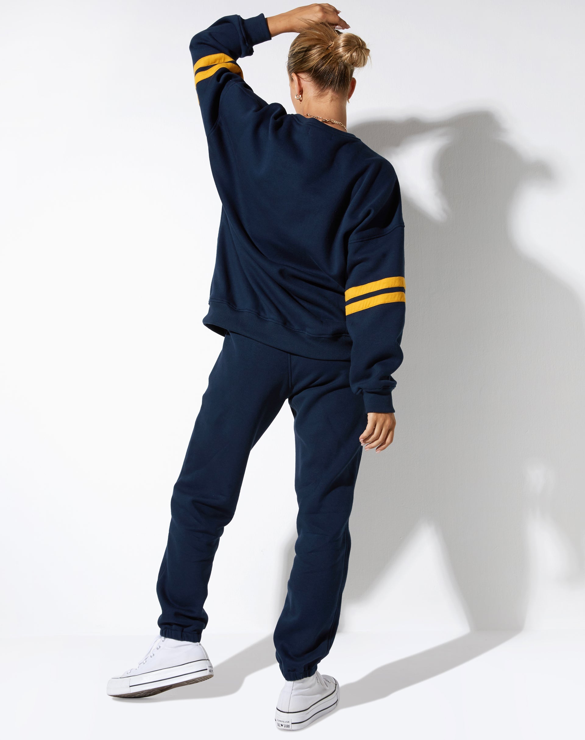 Bild von Tim Sweatshirt in Navy Citrus Stripe Football 1999