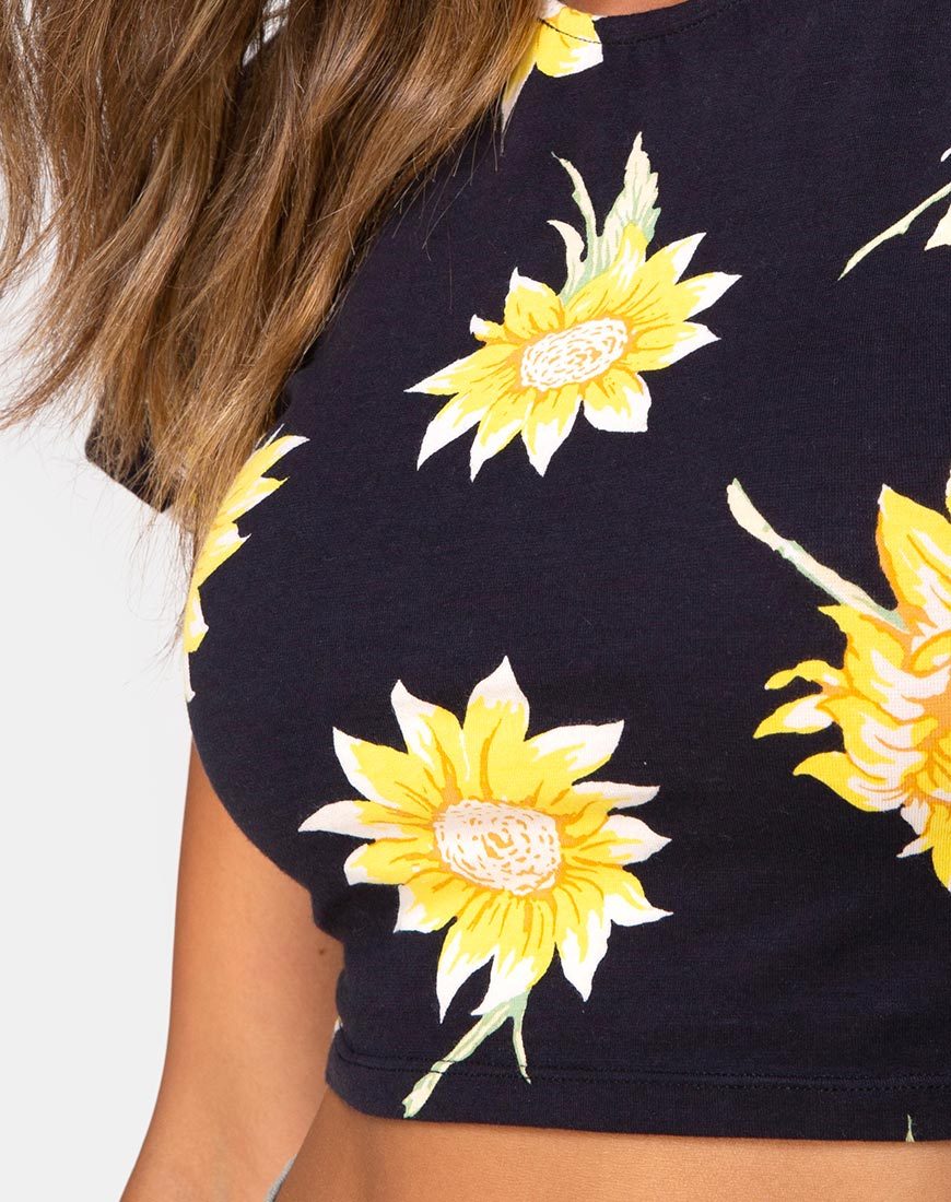Bild von Tindy Crop Top in Sunny Days Schwarz