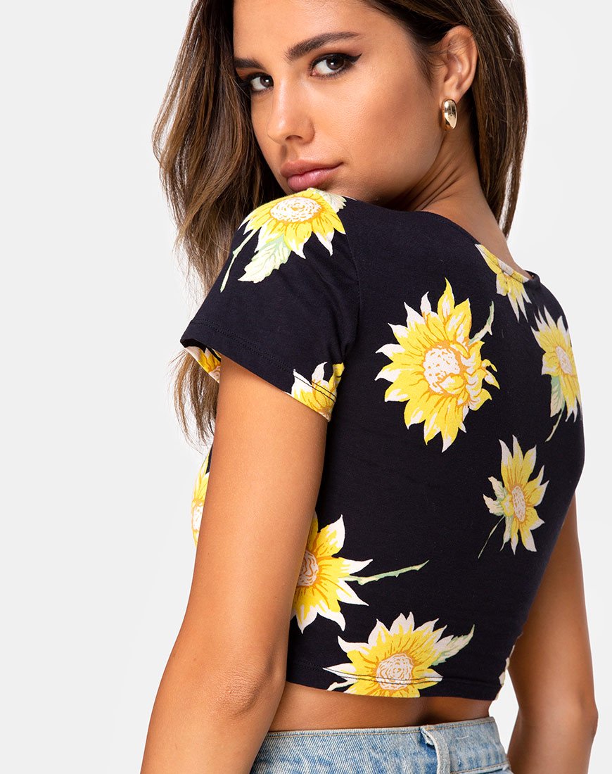 Bild von Tindy Crop Top in Sunny Days Schwarz