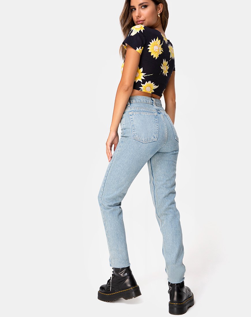 Bild von Tindy Crop Top in Sunny Days Schwarz