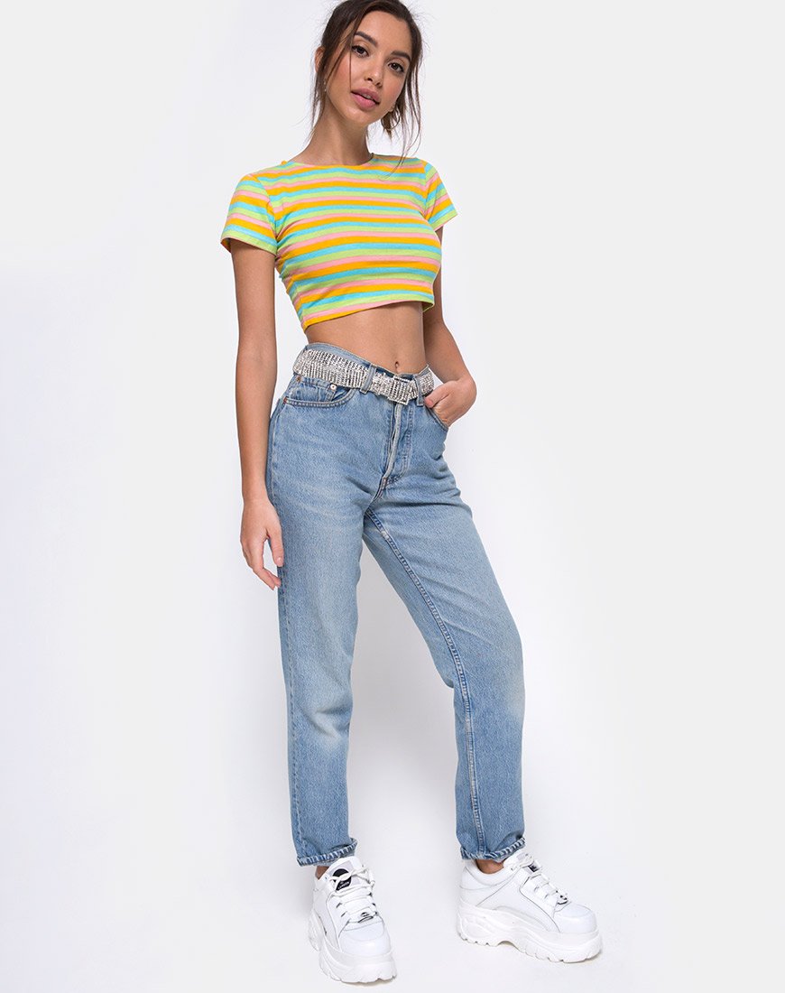 Bild von Tindy Crop Top in Sweet Stripe