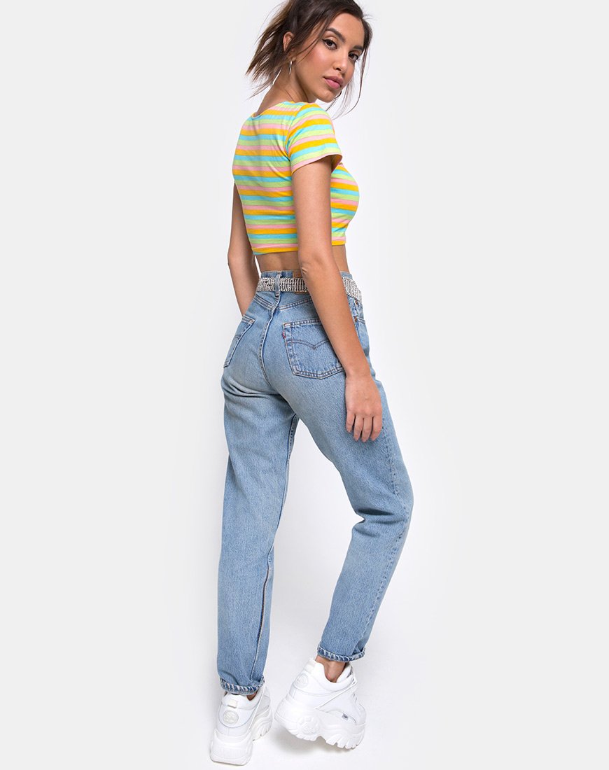 Bild von Tindy Crop Top in Sweet Stripe