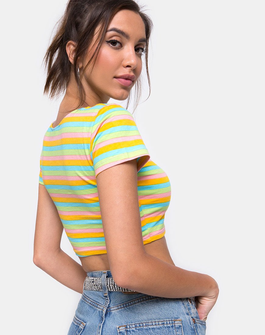 Bild von Tindy Crop Top in Sweet Stripe