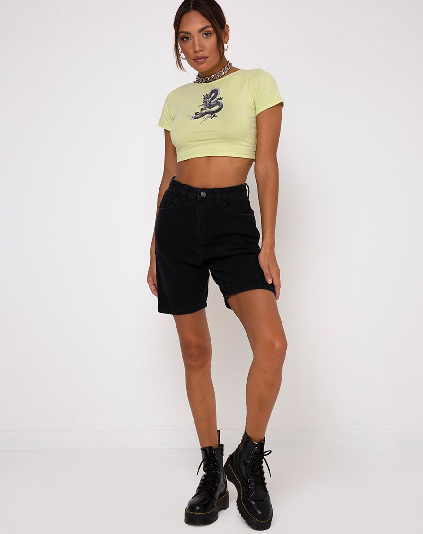 Bild von Tindy Crop Top in Pistazie Drachen Embro