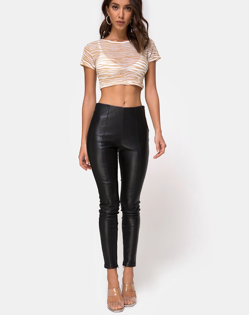 Bild von Tindy Top in Netz Tan Creme Zebra