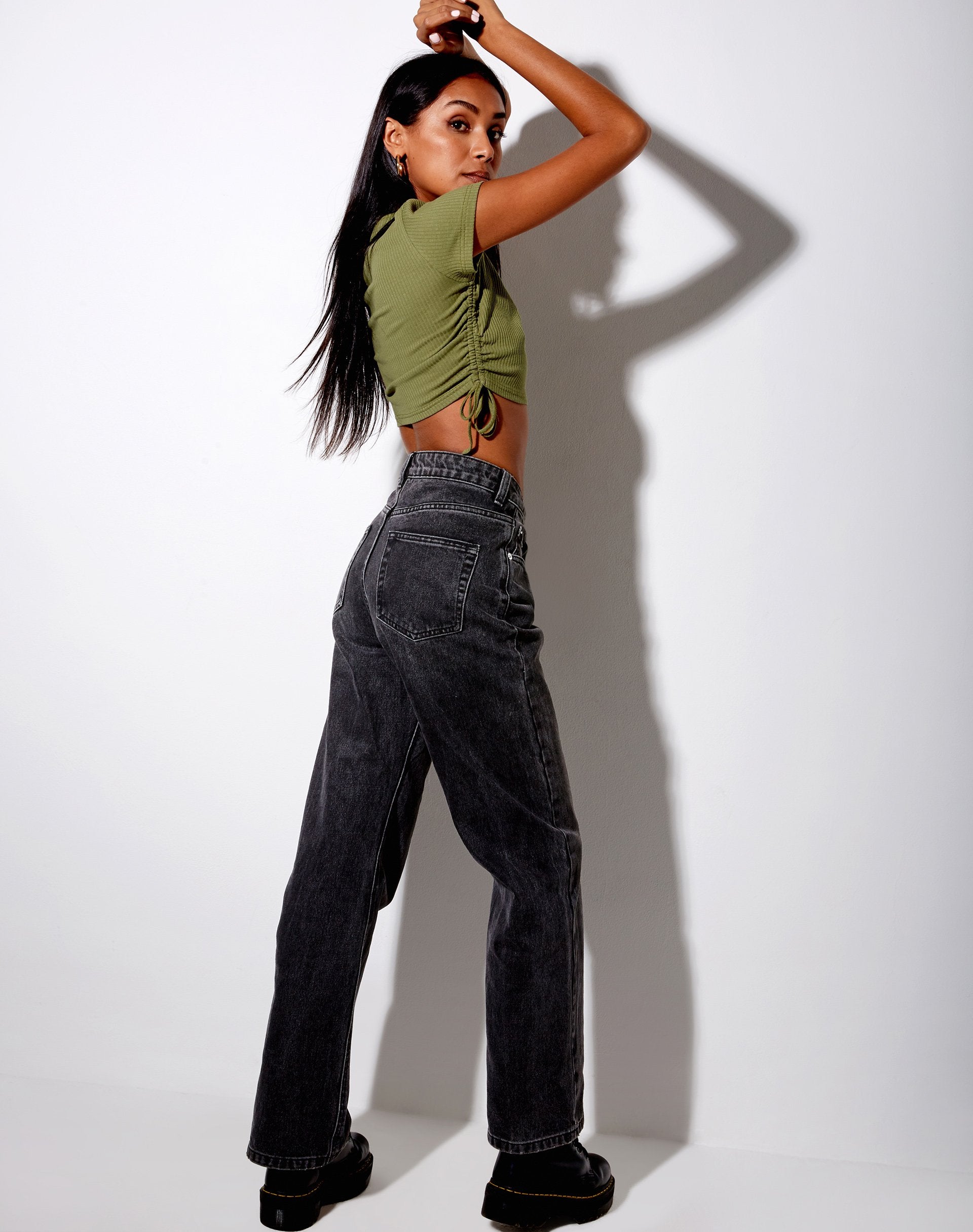 Bild von Tiner Crop Top in Rib Olive