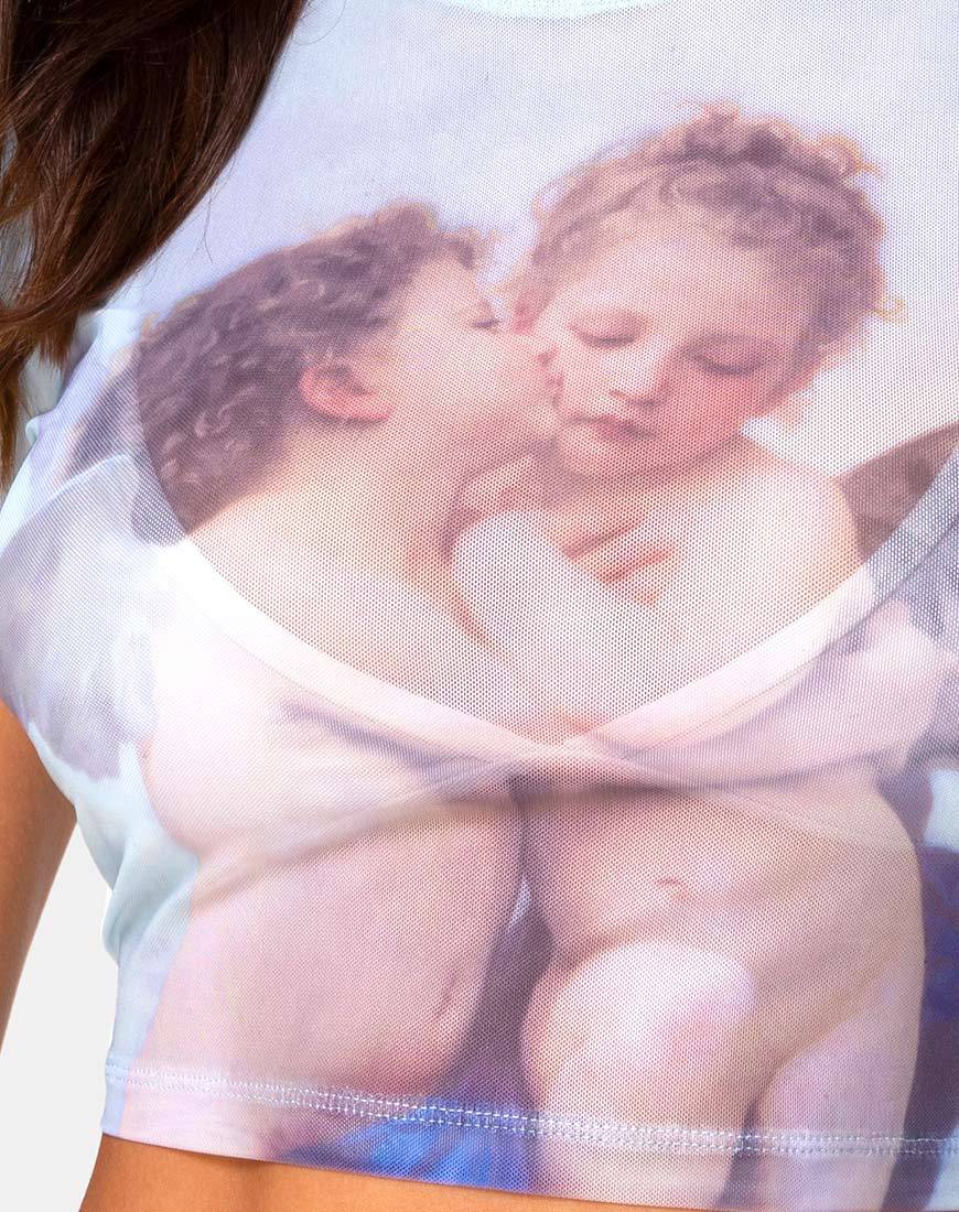 Bild von Tiney Crop Top Tee in Cherub Kiss Blau