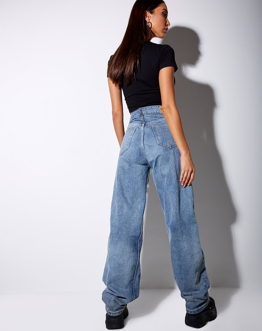 Bild von Tiney Crop Tee in Schwarz Gemini Diamante
