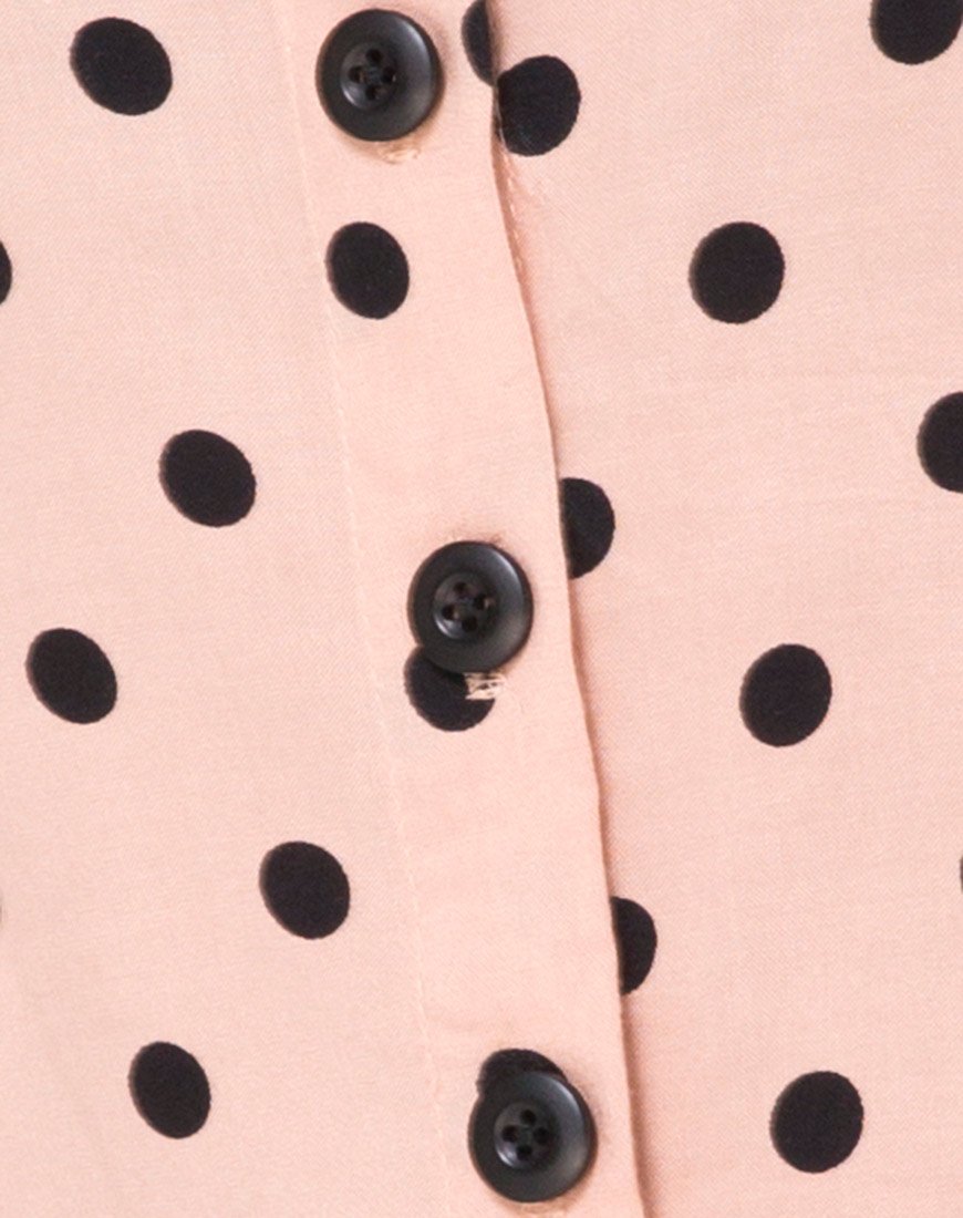 Bild von Tisha Babydoll Kleid in New Polka Nude Schwarz