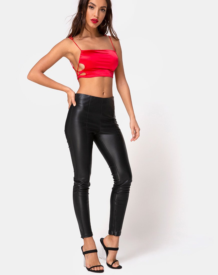 Bild von Tisya Crop Top in Satin Rot