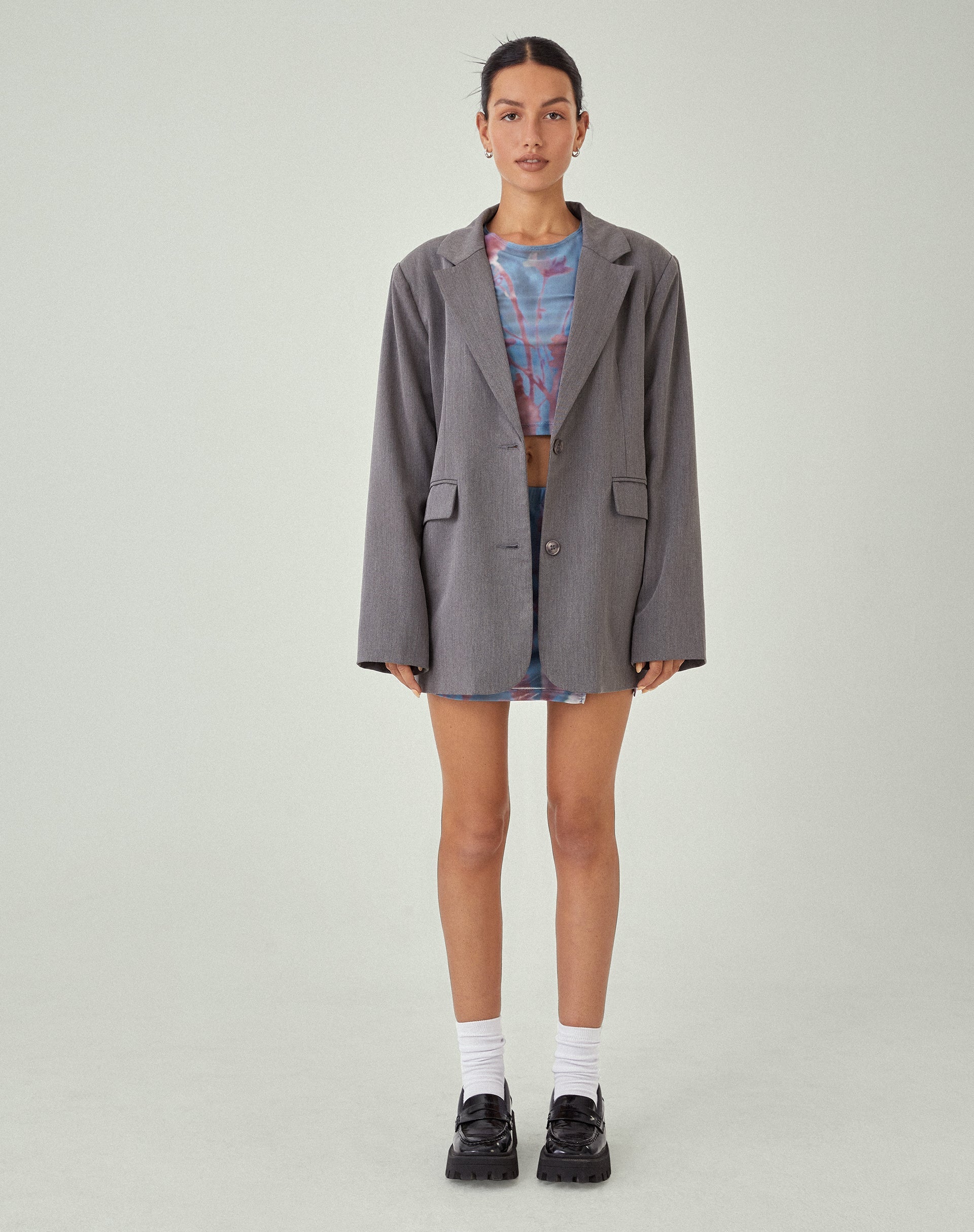 Bild von MOTEL X JACQUIE Pelma Mini Rock in Lumen Mesh Blau