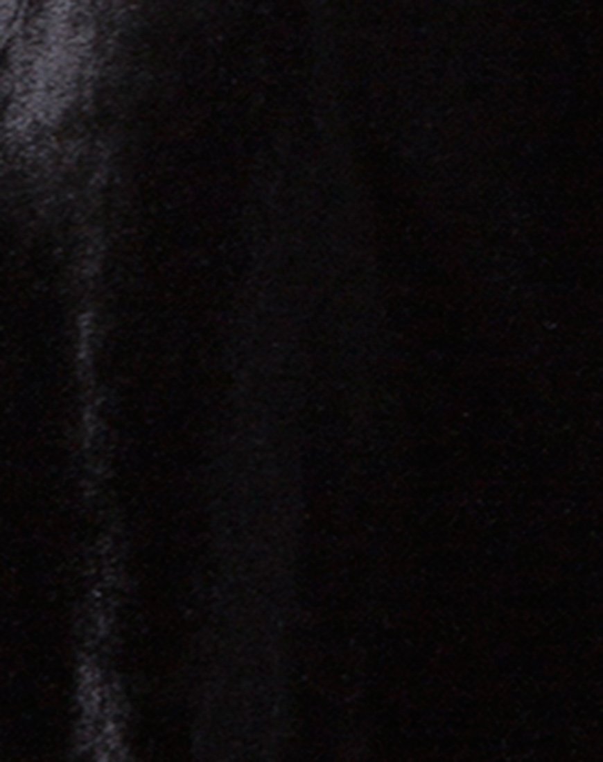 Image of Tori Kleid aus Samt Perle Schwarz