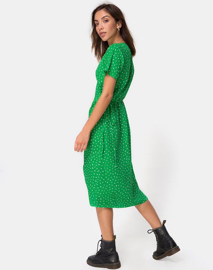 Image of Trasti Wickelkleid in Mini Diana Dot Grün