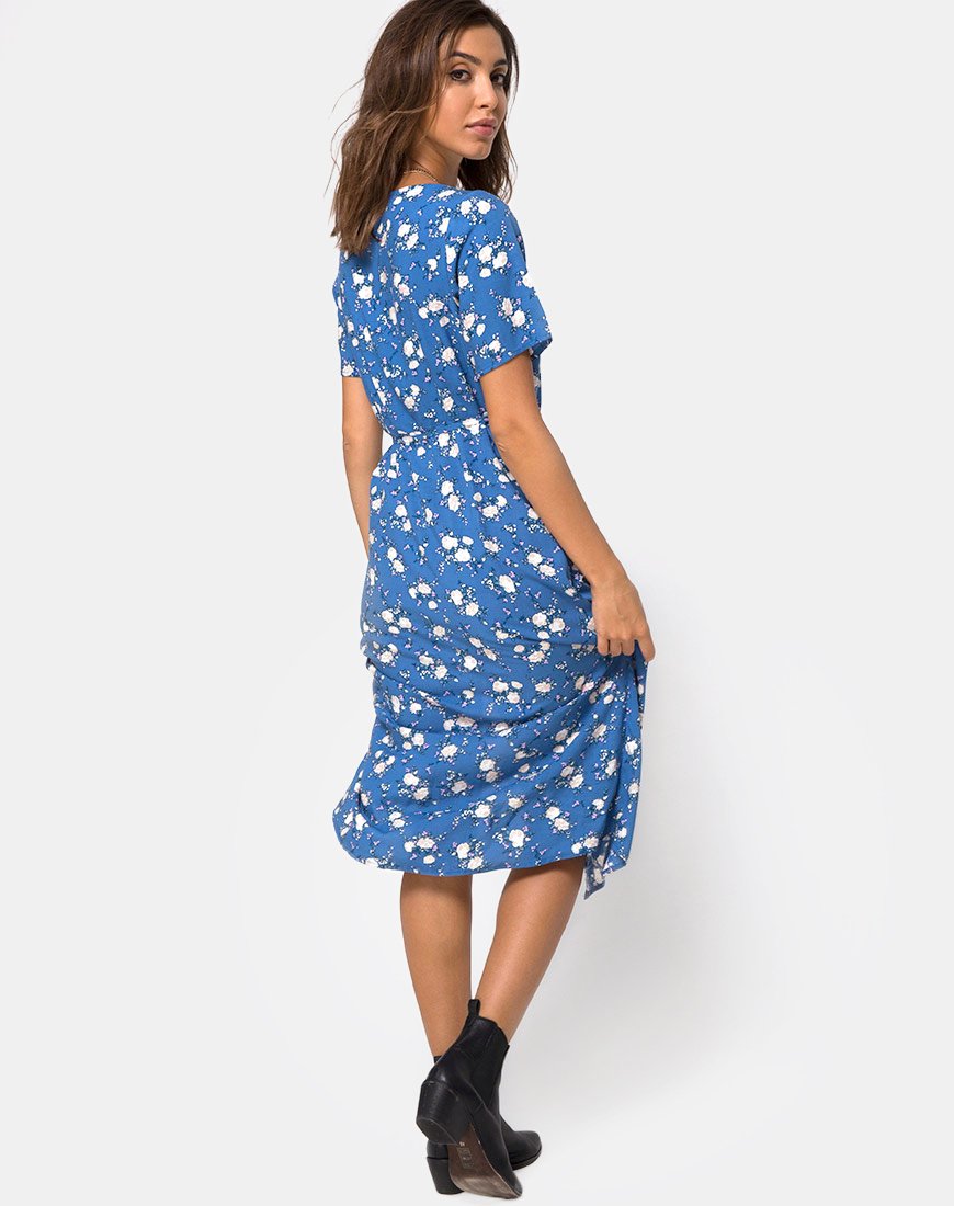 Image of Trasti Midikleid in Soheila Floral Blau
