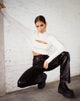 Bild von Tronis Crop Top in Rib Star Weiß