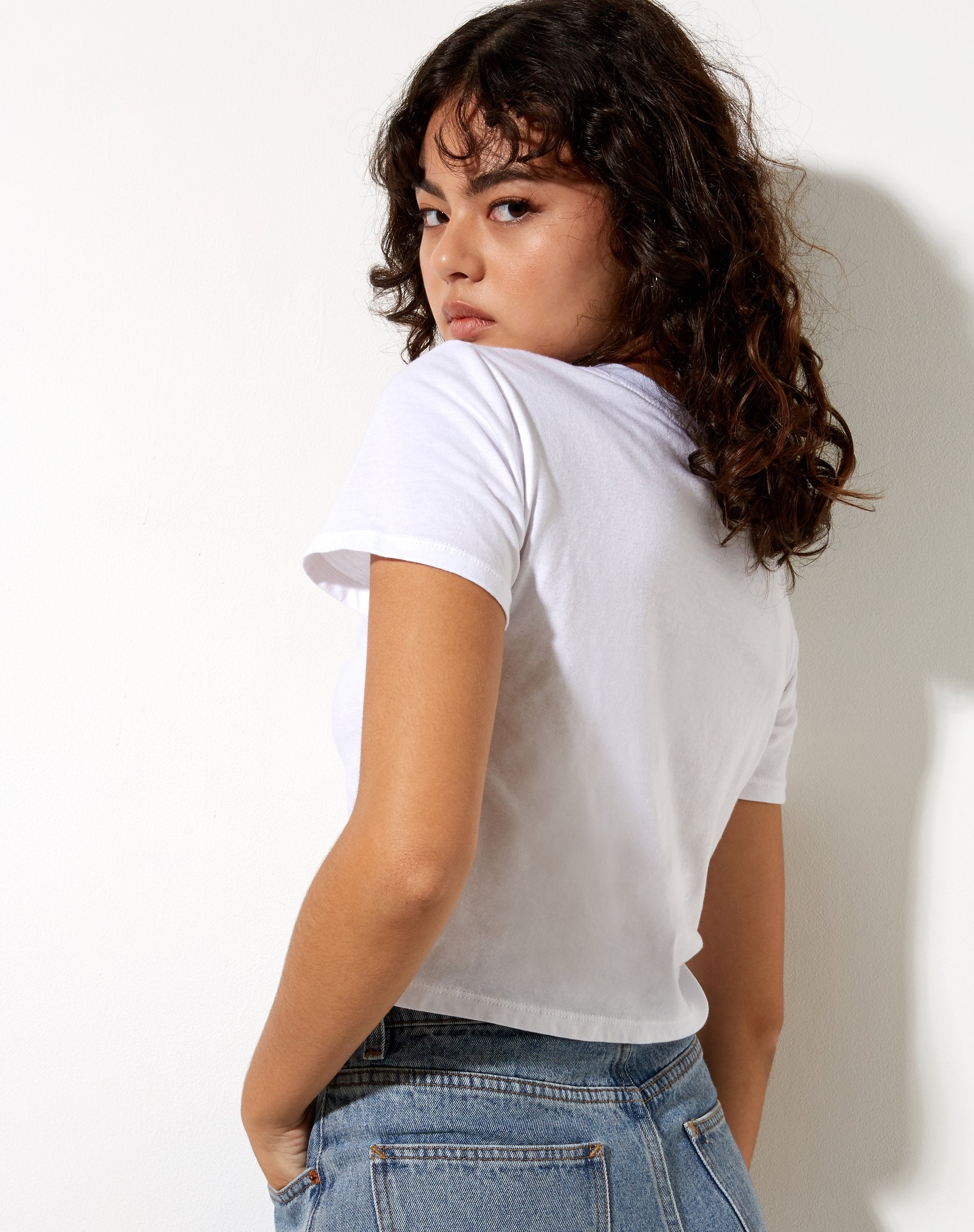 Bild von Shrunk Tee in Weiß Hotter Than Hell