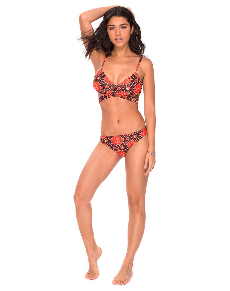 Bild von Twist Wrap Bikini Bottoms in Flaming Skies